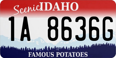 ID license plate 1A8636G