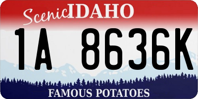 ID license plate 1A8636K