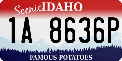 ID license plate 1A8636P
