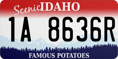 ID license plate 1A8636R