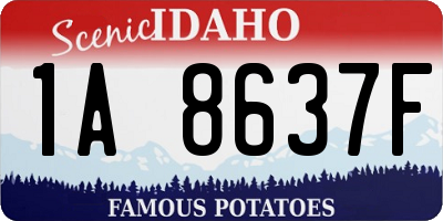 ID license plate 1A8637F