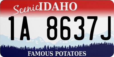 ID license plate 1A8637J