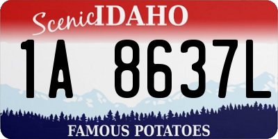 ID license plate 1A8637L