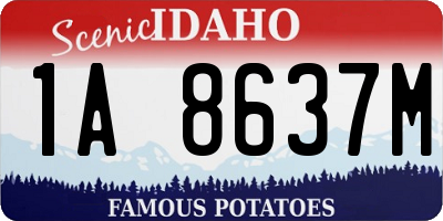 ID license plate 1A8637M