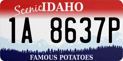 ID license plate 1A8637P