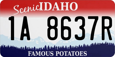 ID license plate 1A8637R