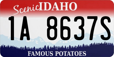 ID license plate 1A8637S