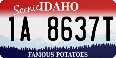 ID license plate 1A8637T