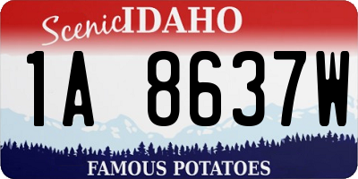 ID license plate 1A8637W