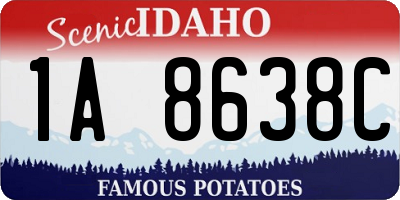 ID license plate 1A8638C