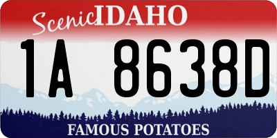 ID license plate 1A8638D