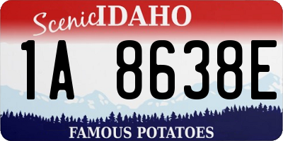 ID license plate 1A8638E