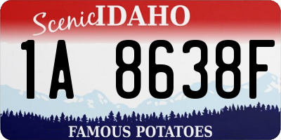 ID license plate 1A8638F
