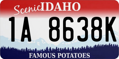 ID license plate 1A8638K