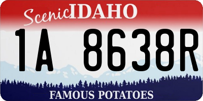 ID license plate 1A8638R