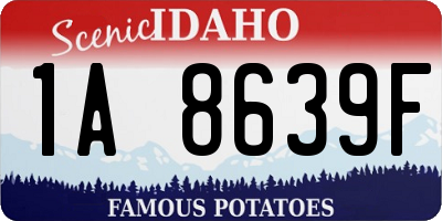 ID license plate 1A8639F