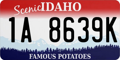 ID license plate 1A8639K