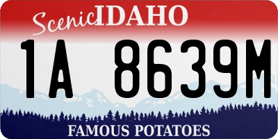 ID license plate 1A8639M