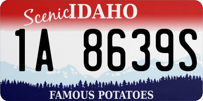 ID license plate 1A8639S