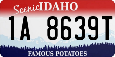 ID license plate 1A8639T