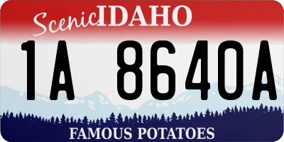 ID license plate 1A8640A