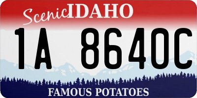 ID license plate 1A8640C