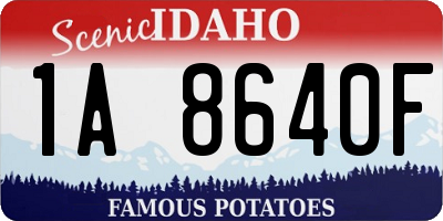 ID license plate 1A8640F