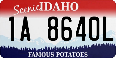 ID license plate 1A8640L