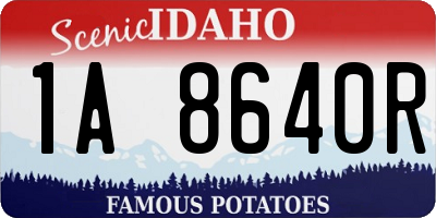 ID license plate 1A8640R