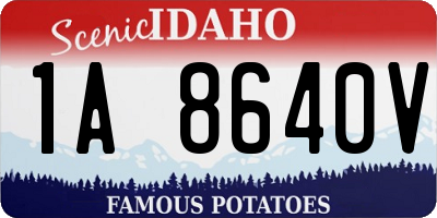 ID license plate 1A8640V