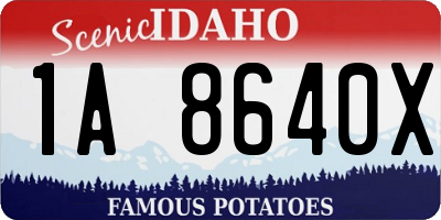 ID license plate 1A8640X