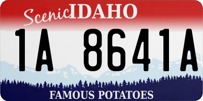 ID license plate 1A8641A