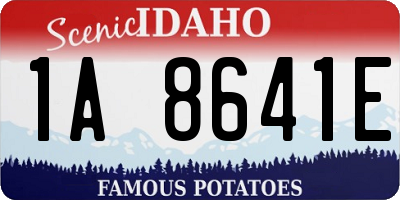 ID license plate 1A8641E