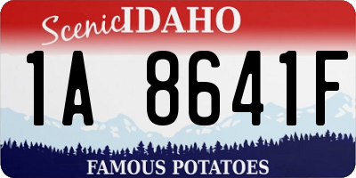 ID license plate 1A8641F