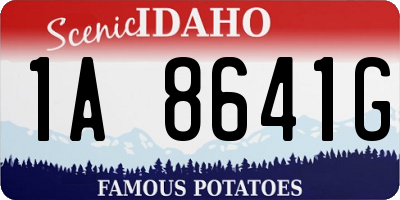 ID license plate 1A8641G
