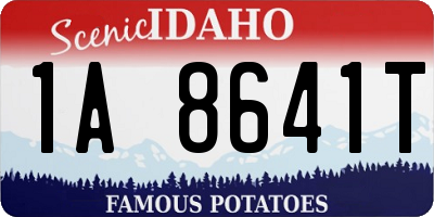 ID license plate 1A8641T