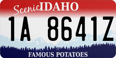 ID license plate 1A8641Z
