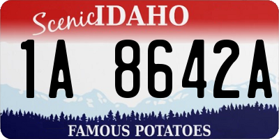 ID license plate 1A8642A