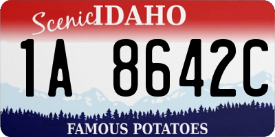 ID license plate 1A8642C
