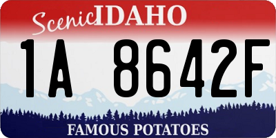 ID license plate 1A8642F