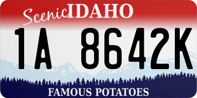 ID license plate 1A8642K