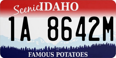 ID license plate 1A8642M
