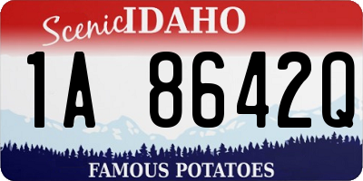 ID license plate 1A8642Q