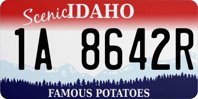 ID license plate 1A8642R