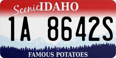 ID license plate 1A8642S