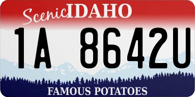 ID license plate 1A8642U