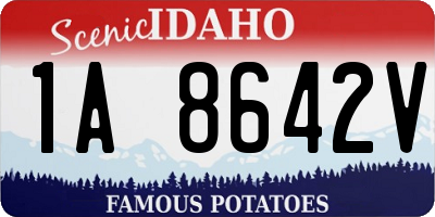 ID license plate 1A8642V