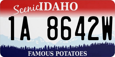 ID license plate 1A8642W