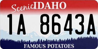 ID license plate 1A8643A