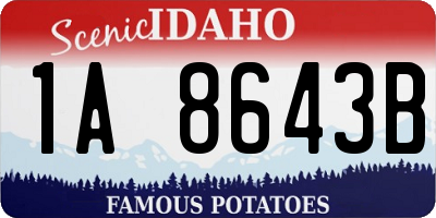 ID license plate 1A8643B